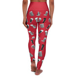 Diversity Beer - High Waisted Yoga Leggings - Cherry Red