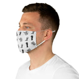 Variety in Grey - Fabric Face Mask - White