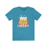 Cheers! [FUN BEER T-SHIRT] Soft Cotton Unisex Jersey Short Sleeve Tee