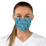 Variety in Grey - Fabric Face Mask - Blue