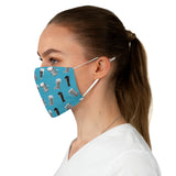 Variety in Grey - Fabric Face Mask - Blue