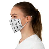 Variety in Grey - Fabric Face Mask - White