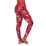 Diversity Beer - High Waisted Yoga Leggings - Cherry Red