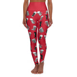 Diversity Beer - High Waisted Yoga Leggings - Cherry Red